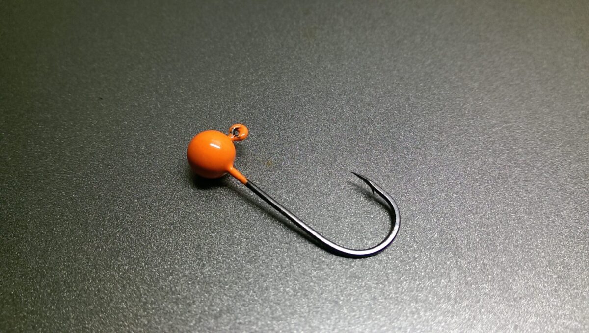 Bare steelhead jig heads Orange scaled 1200x679 - G. Bare Jig Hooks