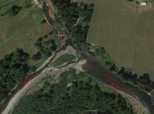 Forks above boat ramp 7 14 14 300x223 - Mapping your success with Google Earth
