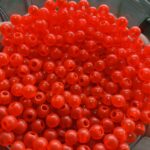Fl Red Pre-drilled jig beads