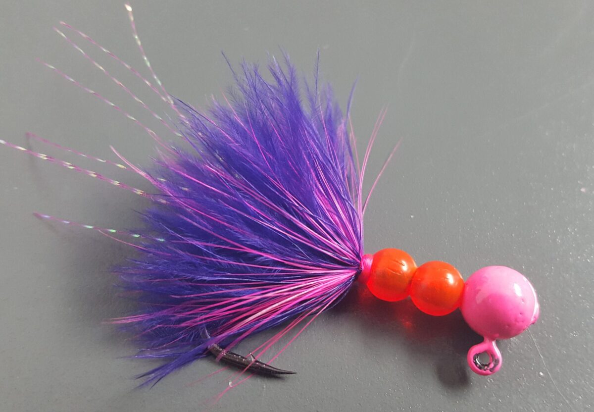 Dinger Jigs DB34 Beaded Schlappen Lead Pink Purple scaled 1200x832 - Beaded Schlappen