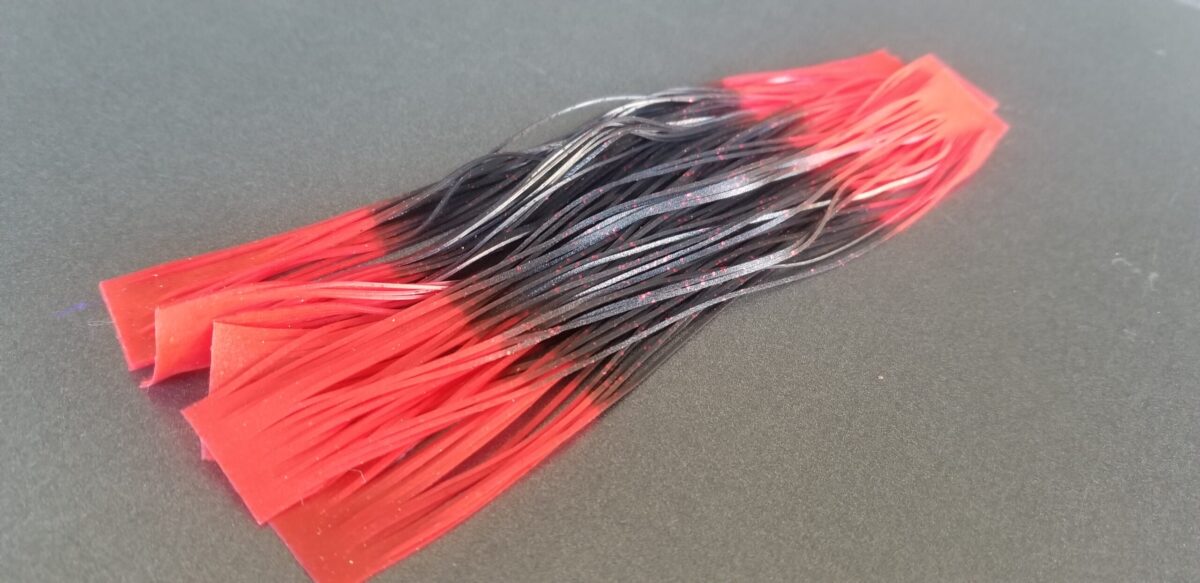 Dinger Jigs - Rubber Legs - Black with Red tips