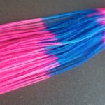 Dinger Jigs - Rubber Legs - Blue with Hot Pink tips